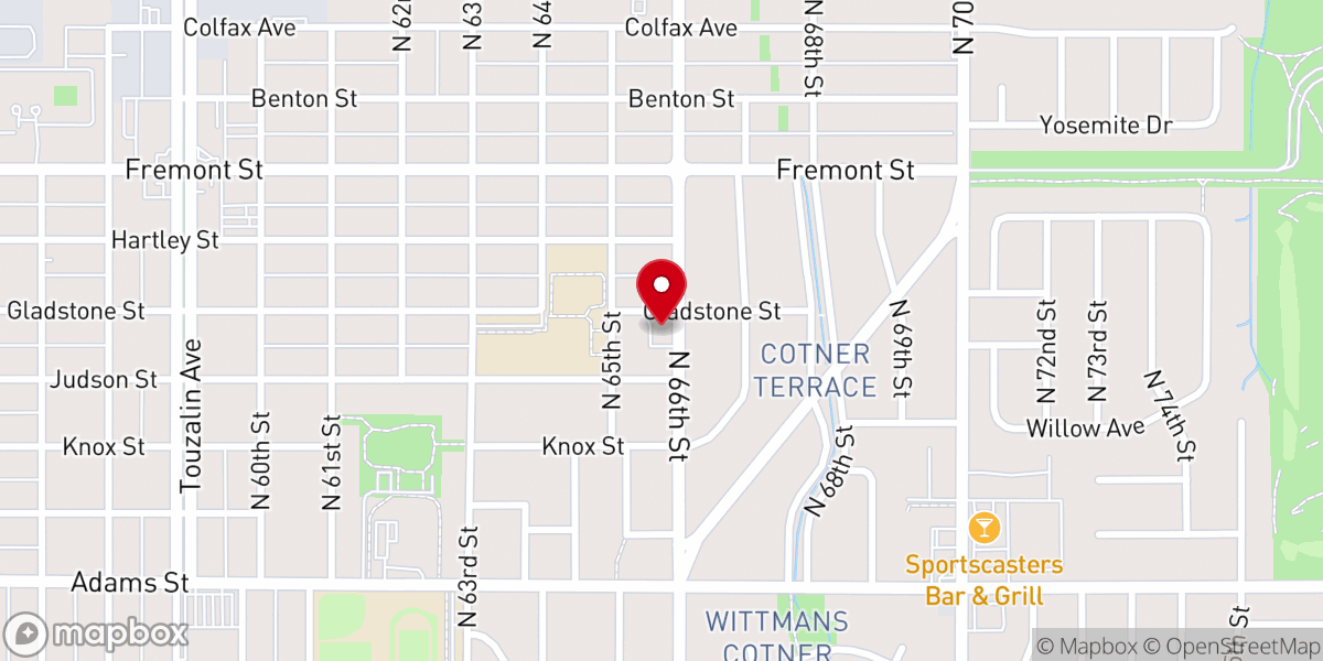 Map showing location of Northeast Missionary Church