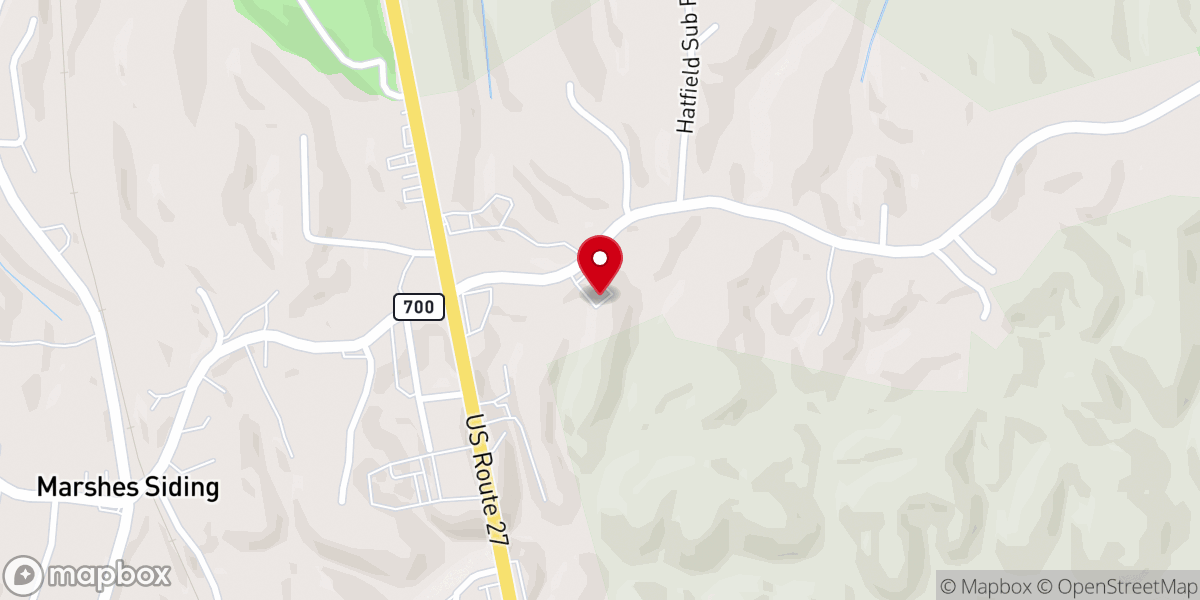Map showing location of Whitley City Second Baptist