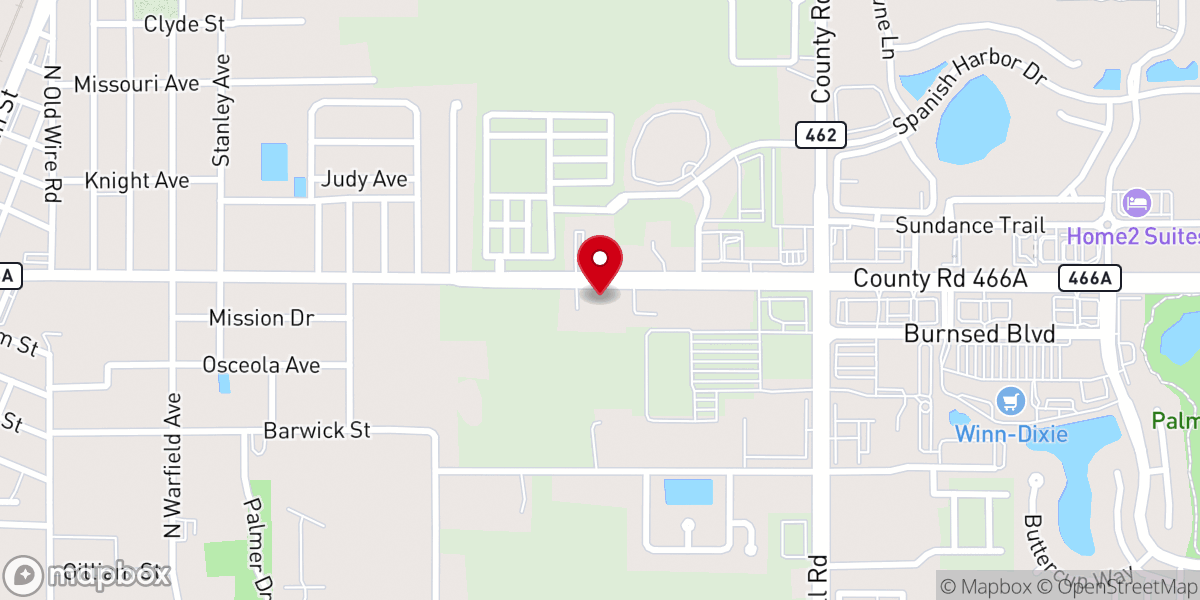 Map showing location of Wildwood Assembly of God