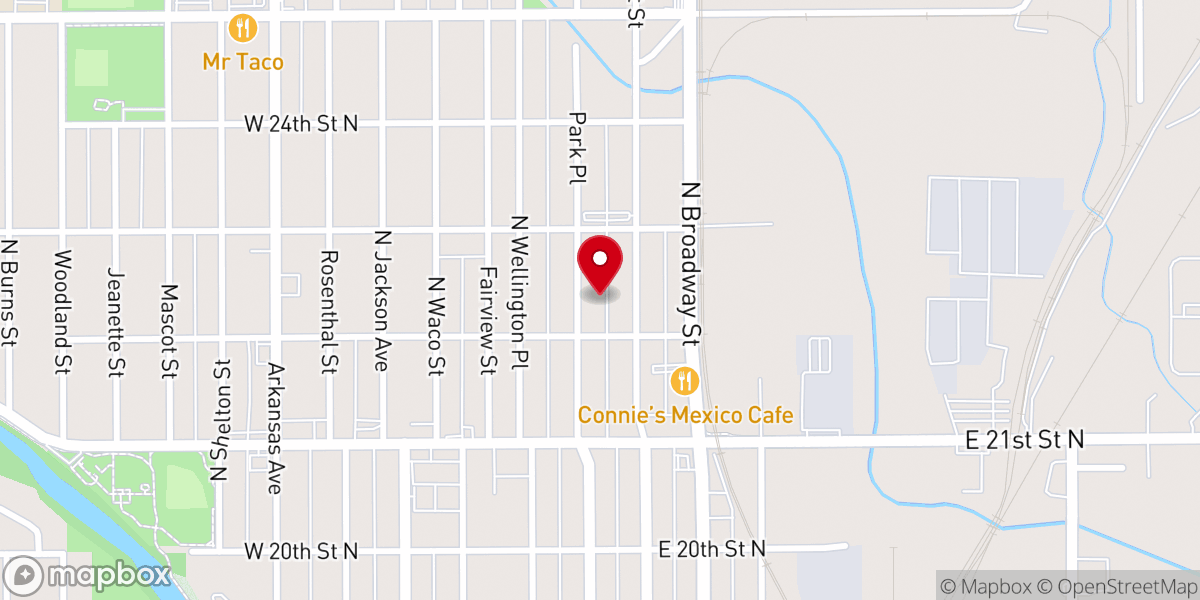 Map showing location of Mexican American Baptist Church