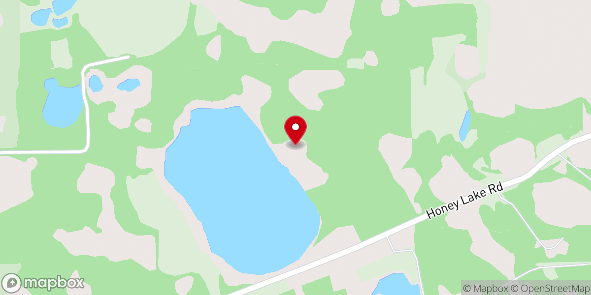 Map showing location of Honey Lake Church