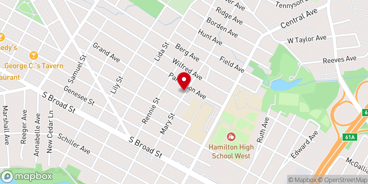 Map showing location of Saint Phillips Baptist Church