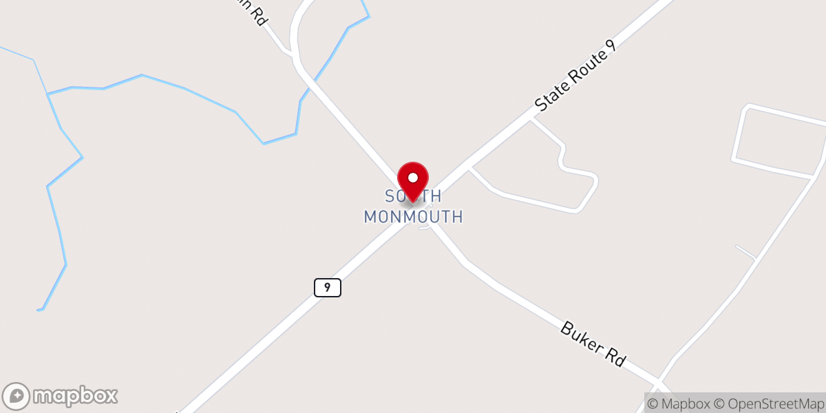 Map showing location of South Monmouth
