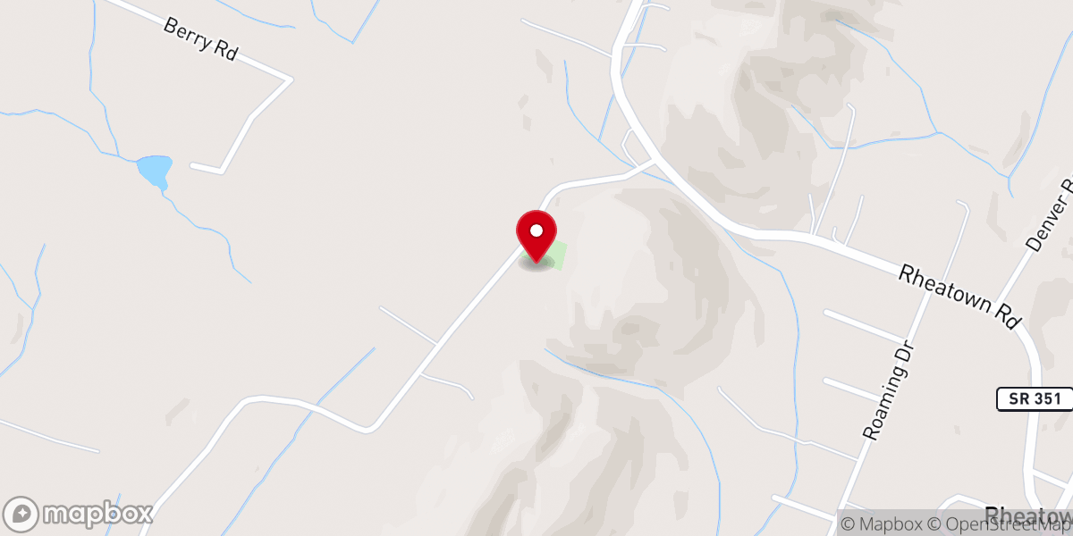 Map showing location of Quaker Knobs Church