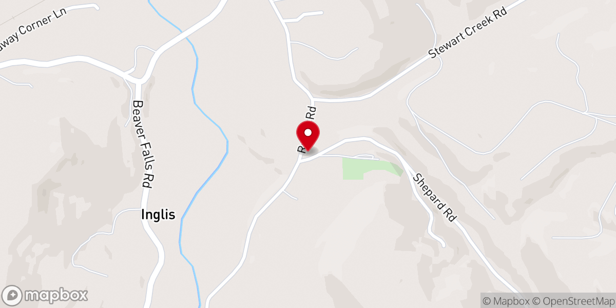 Map showing location of Stewart's Point Church