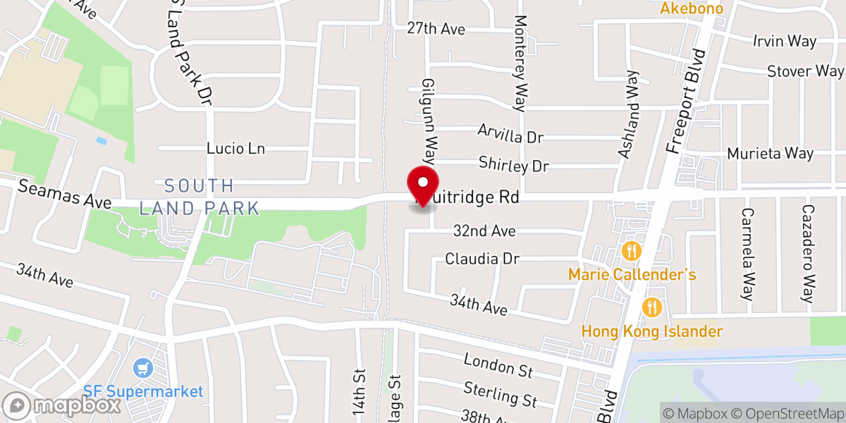 Map showing location of Chinese Community Church