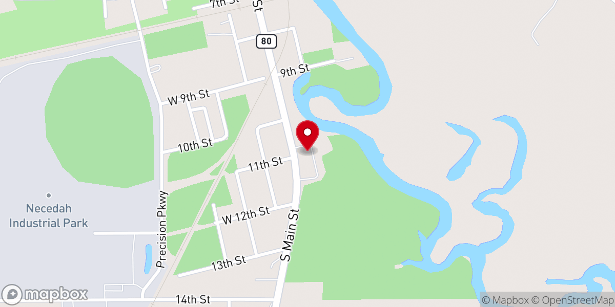 Map showing location of St James Lutheran Church