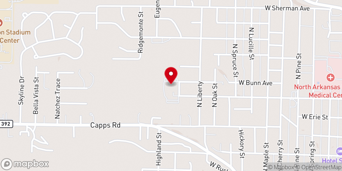 Map showing location of Davis Church