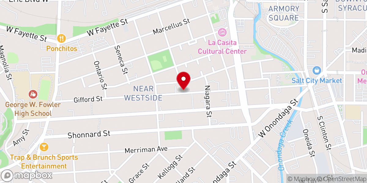 Map showing location of St Lucy Catholic Church