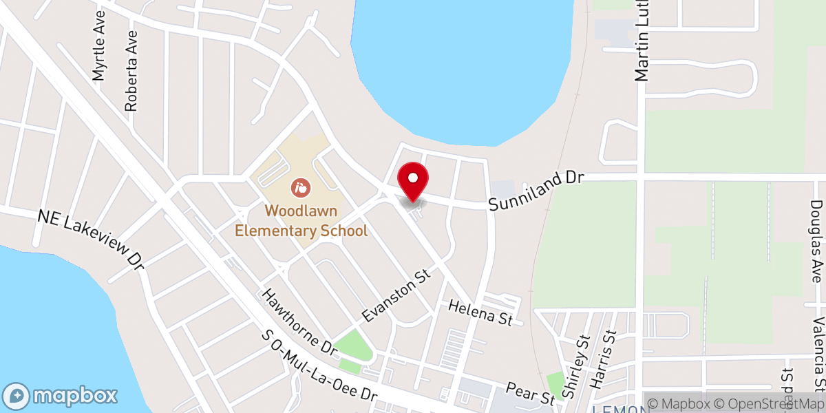 Map showing location of Church on the Ridge