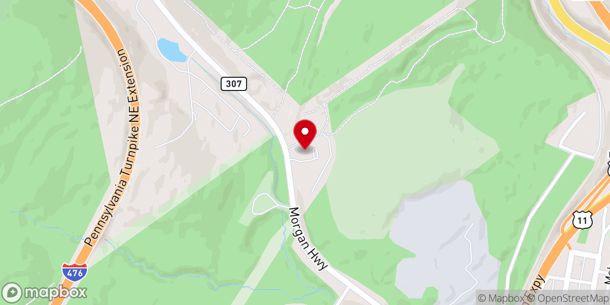 Map showing location of Scranton Korean Church