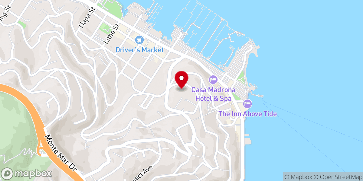 Map showing location of St Mary Star of the Sea