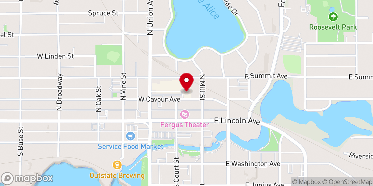Map showing location of Young Life
