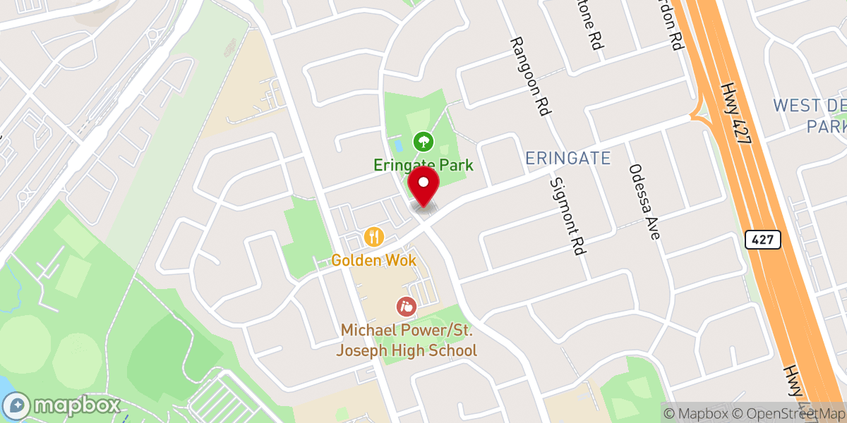 Map showing location of Richview United Church