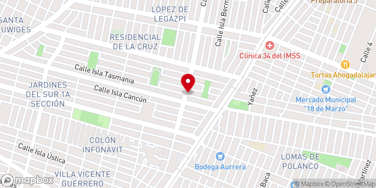 Map showing location of Iglesia Cristiana Bautista Salem