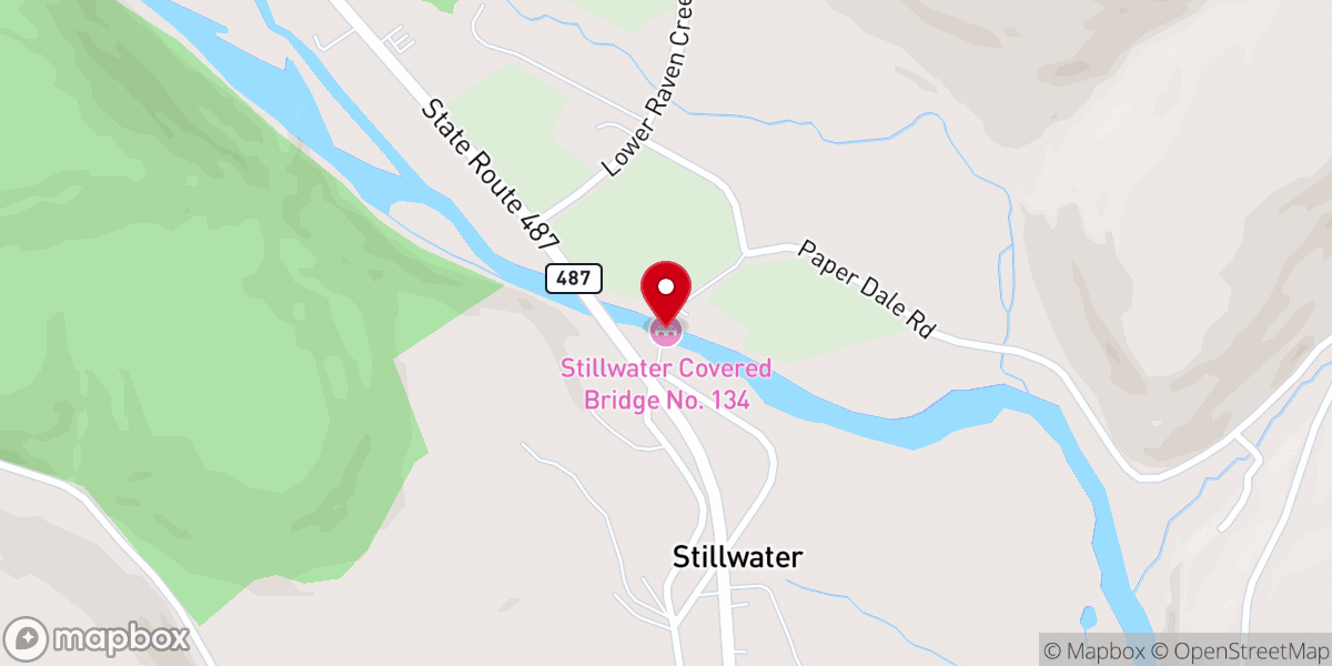 Map showing location of Historic Stillwater Covered Bridge