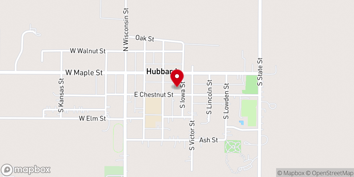 Map showing location of Saint John's Evangelical Lutheran Church