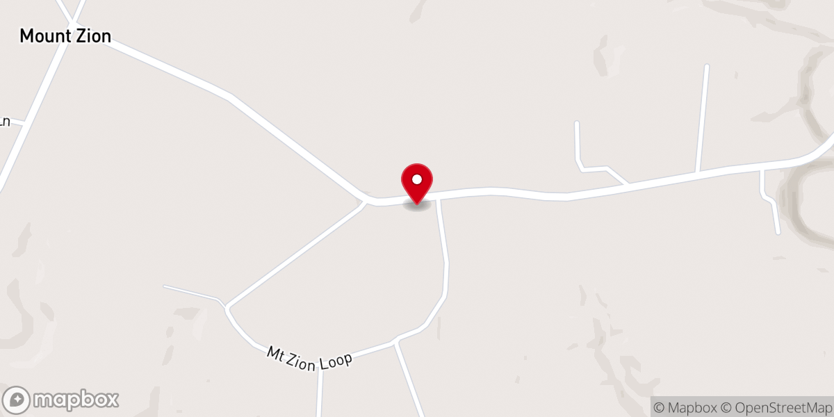 Map showing location of Mount Zion Church