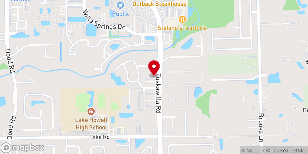 Map showing location of Epiphany Lutheran Church