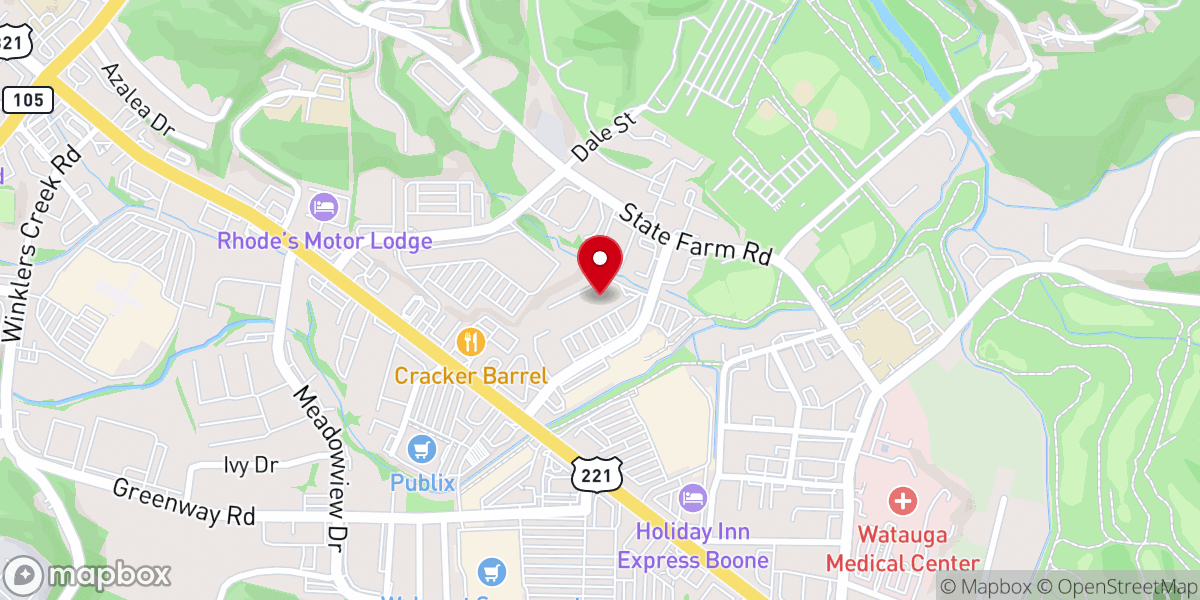 Map showing location of Harvest House Church