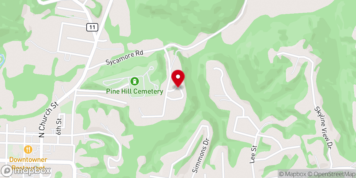 Map showing location of Jackson County Community Center