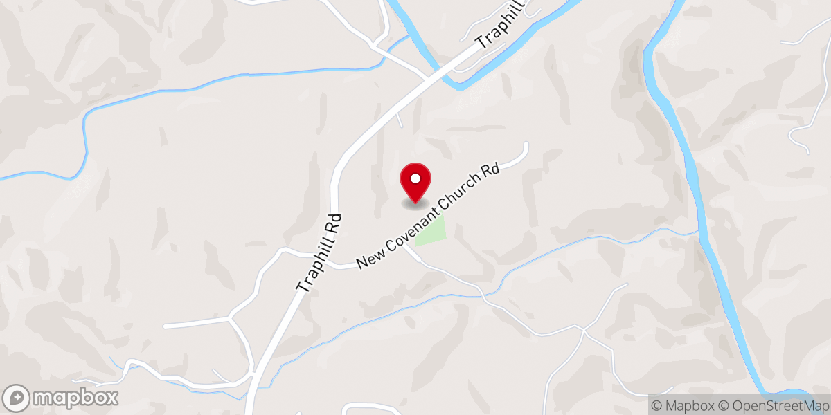 Map showing location of New Covenant Baptist Church