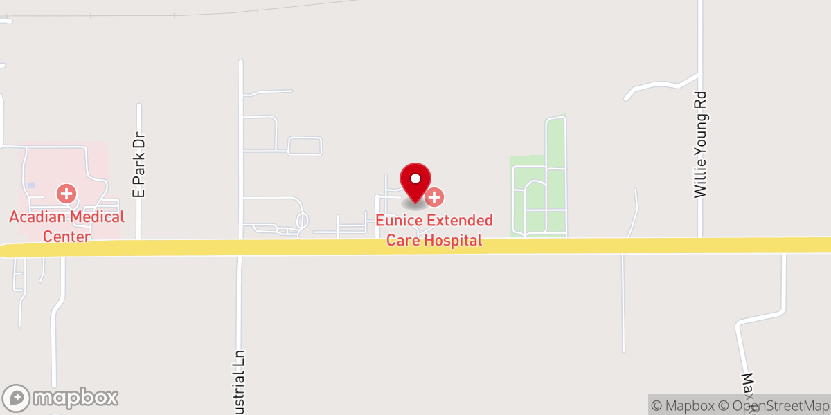 Map showing location of Eunice Manor