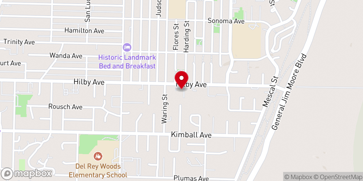 Map showing location of Faith Lutheran Church