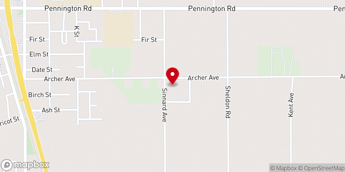 Map showing location of Live Oak Church of the Brethren