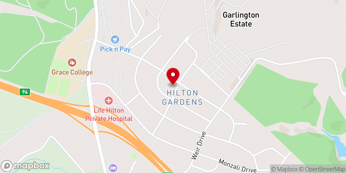 Map showing location of Hilton Methodist Church