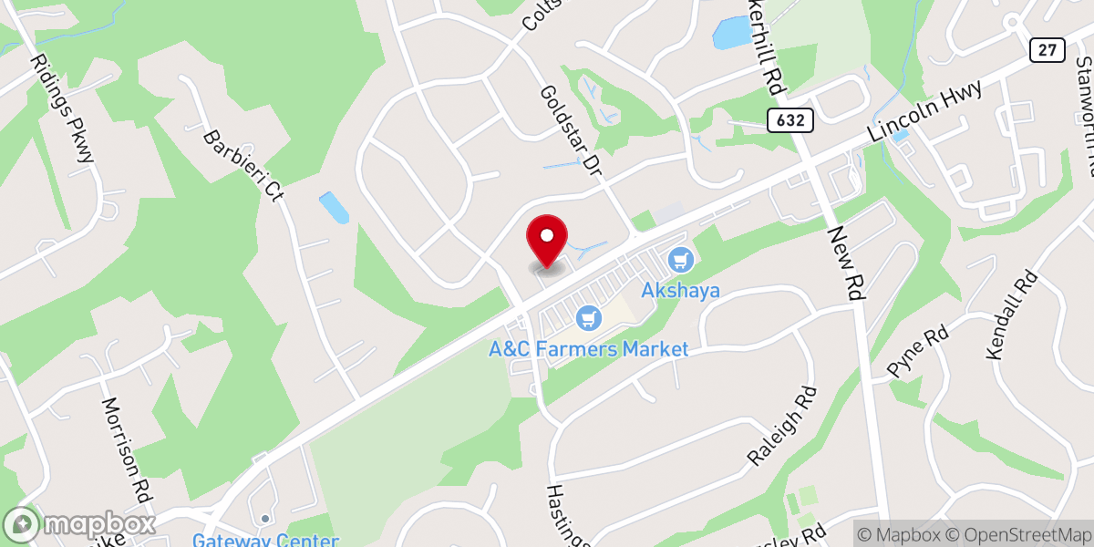 Map showing location of Kendall Park Baptist Church