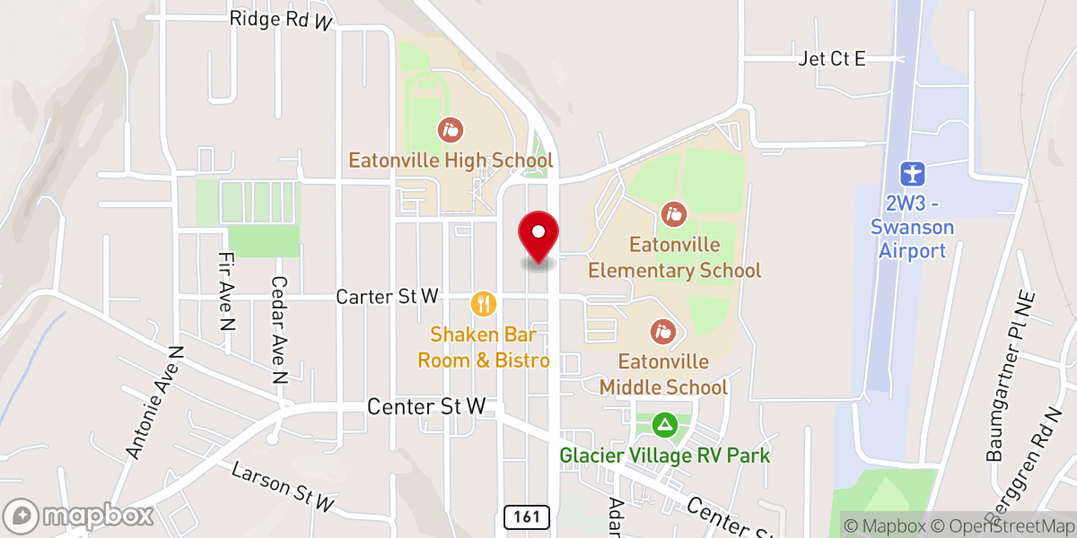Map showing location of Eatonville Church of Christ