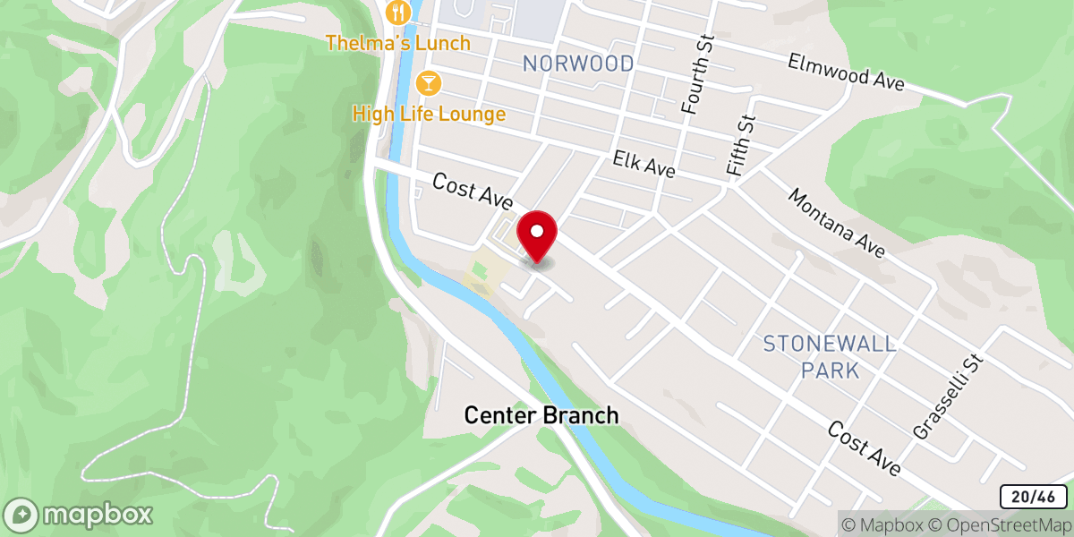 Map showing location of OLPH Parish Hall/Office/Rectory