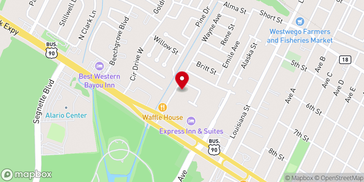 Map showing location of Ephesus Missionary Baptist Church