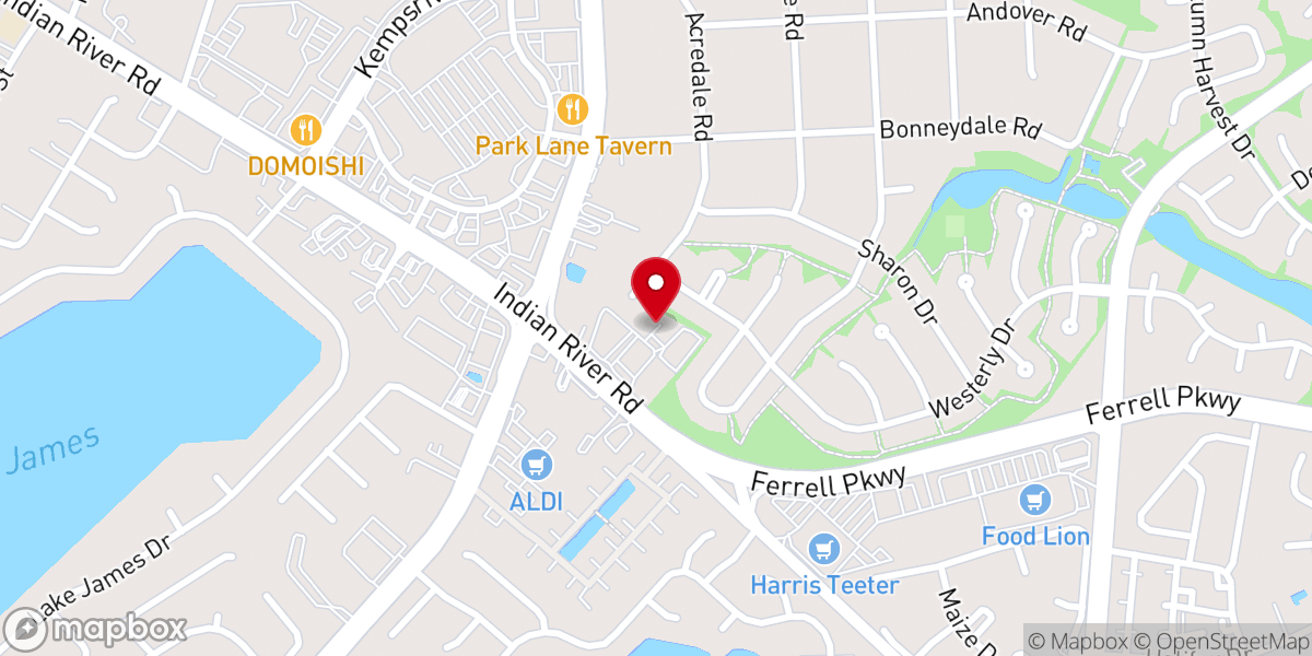 Map showing location of Calvary Chapel Virginia Beach