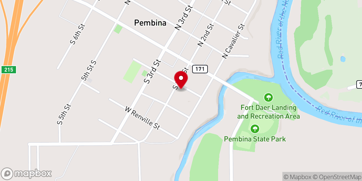 Map showing location of Pioneer Memorial United Methodist Church