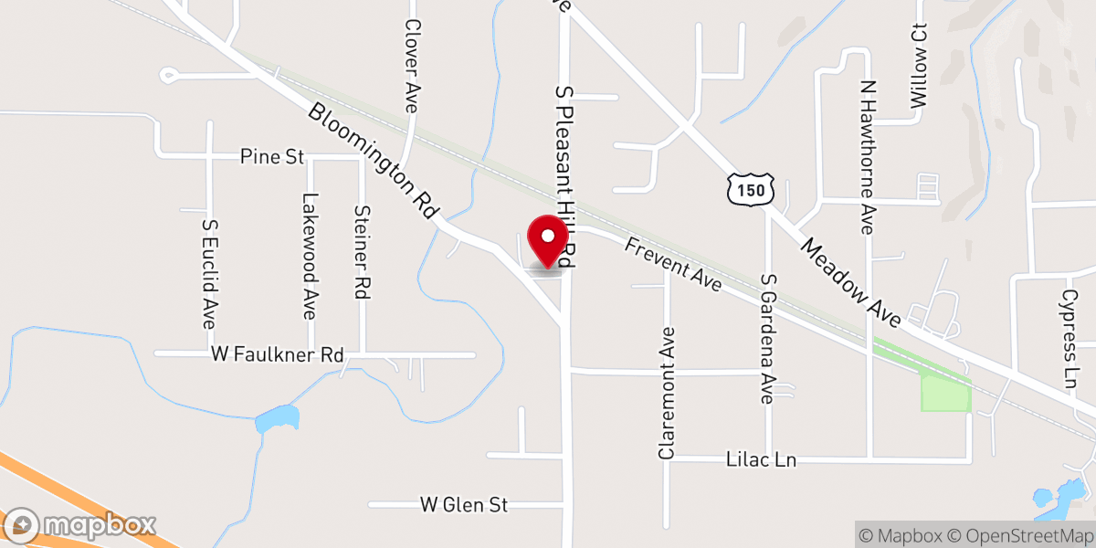 Map showing location of CrossPoint Church