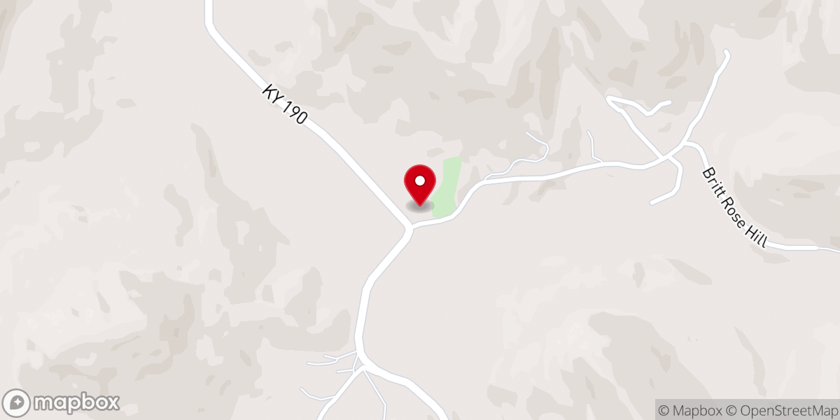 Map showing location of Blue Hollow Church
