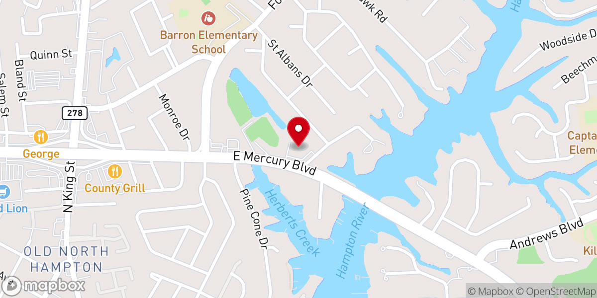 Map showing location of Saint Marks Methodist Church Oof Hampton