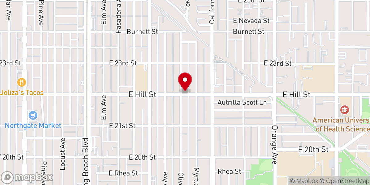 Map showing location of Olive Hill Bethany Baptist Church