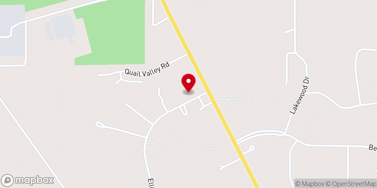 Map showing location of Midway Baptist Church