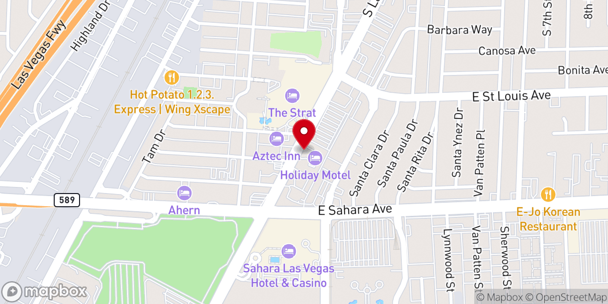 Map showing location of Elvis Weddings in Vegas
