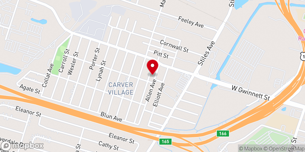 Map showing location of Goodwill Baptist Church