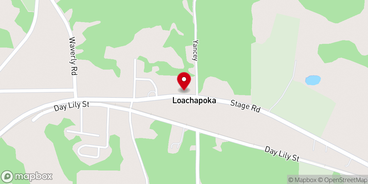 Map showing location of Loachapoka United Methodist Church