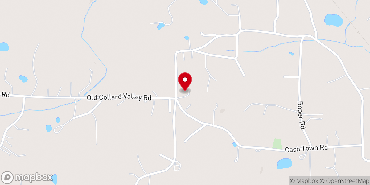 Map showing location of West Aragon Church of Christ