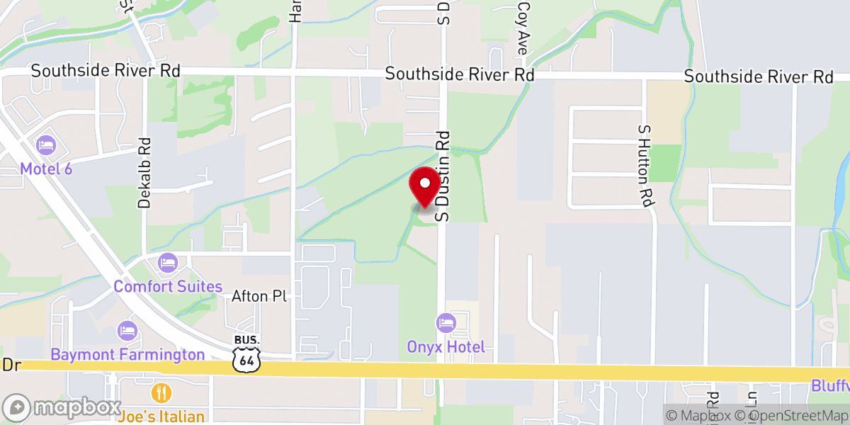 Map showing location of Spanish Baptist Church