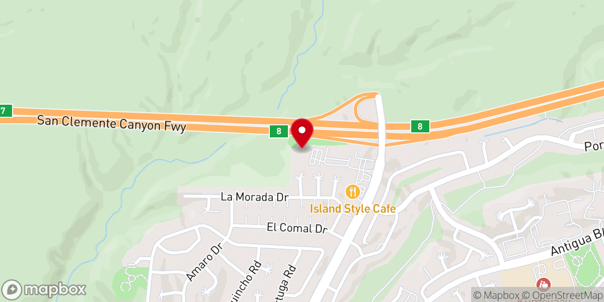 Map showing location of Tierrasanta Baptist Church