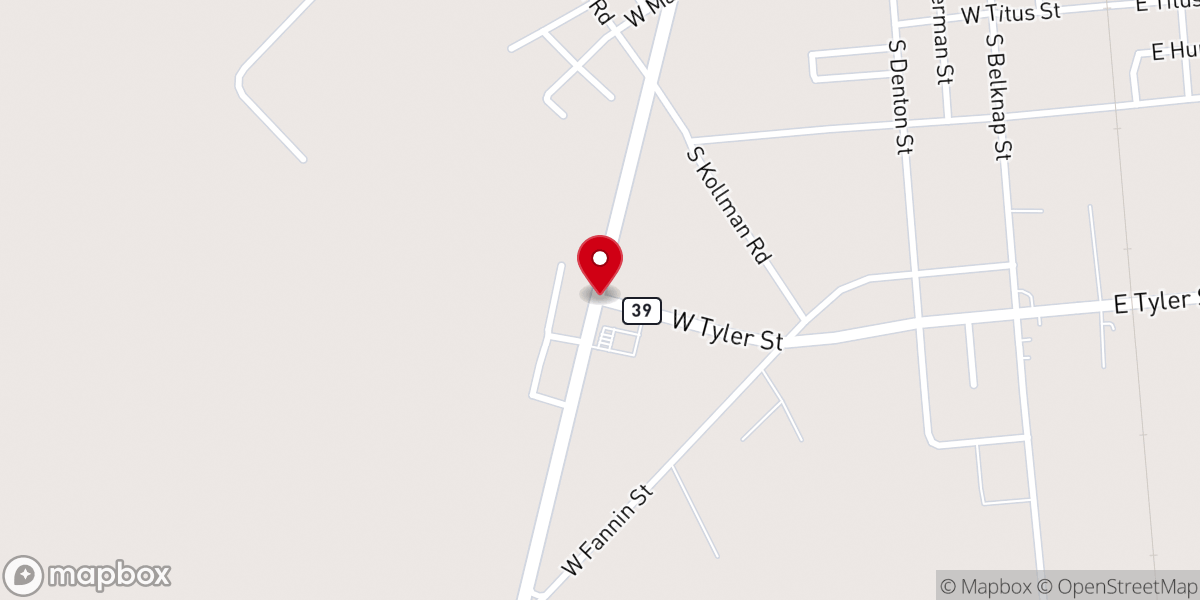 Map showing location of Newhome Baptist Church