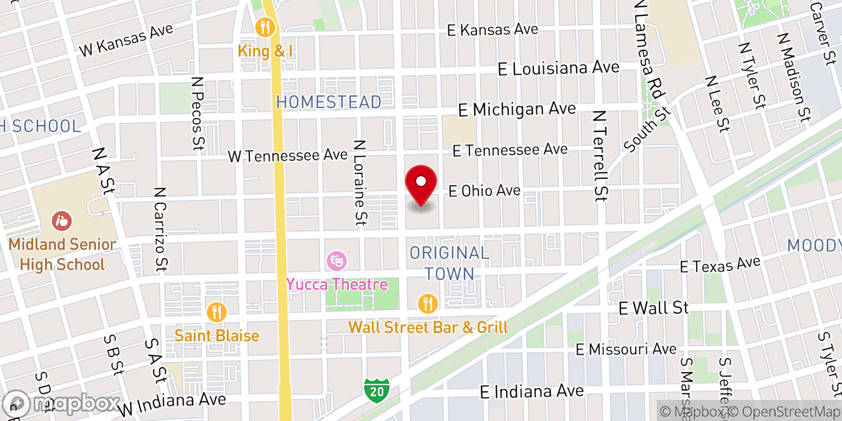 Map showing location of First Methodist Church