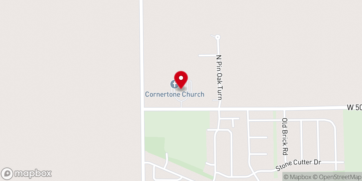Map showing location of Cornerstone Church